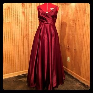 Maroon Bridesmaids Dress